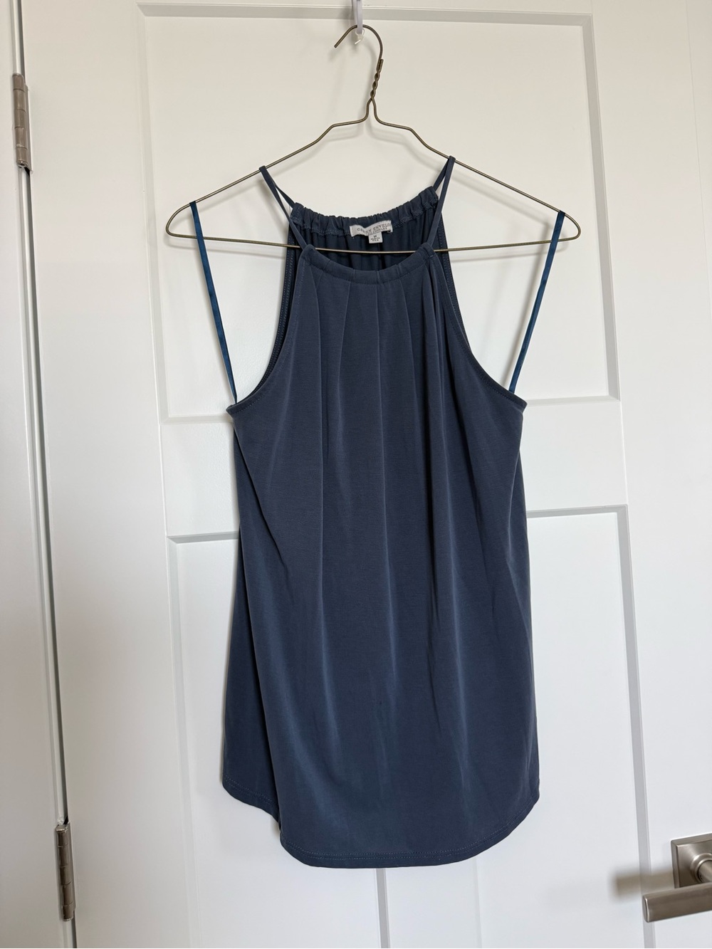 Green Envelope Slate Blue Halter Camisole
